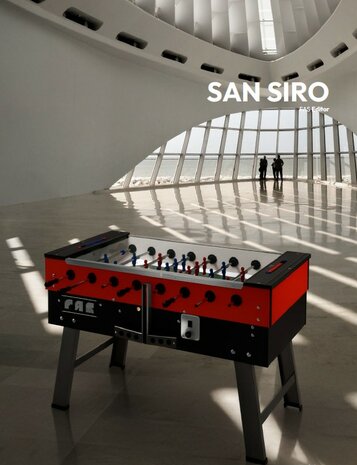 FAS San siro 1.0 Voetbaltafel indoor met topglas en muntinworp