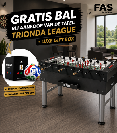 FAS competitie voetbaltafel model Wembley 2.0 zwart