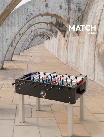 FAS Pendezza Match Voetbaltafel indoor doorlopende stangen zwart