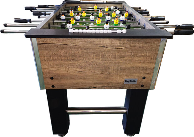 TopTable Competition Wood Voetbaltafel Doorlopende stangen