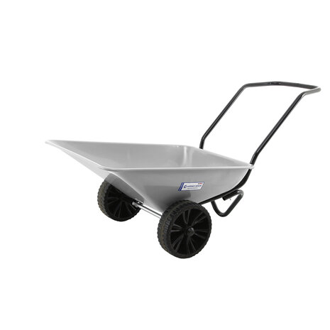 H&ouml;rby Bruk tuin kruiwagen dubbel wiel Zilvergrijs
