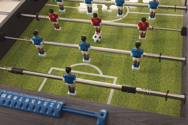 Charlsten Tafelvoetbal Tafel Soccer Grijs - Sport met doorlopende stangen