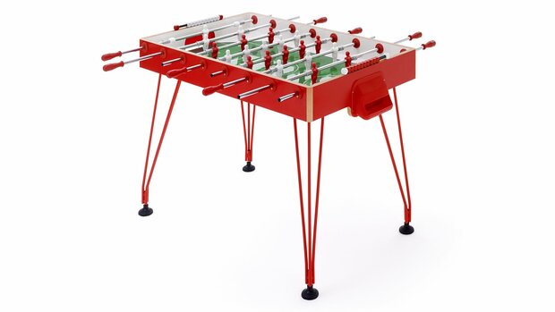 FAS Apollo Voetbaltafel doorlopende stangen indoor rood