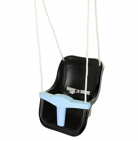 Horby Bruk baby schommelzit zwart/pale blue
