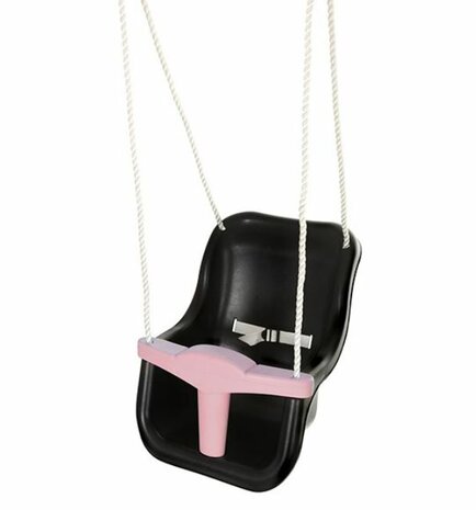 Horby brukBaby schommelzit zwart/pale pink