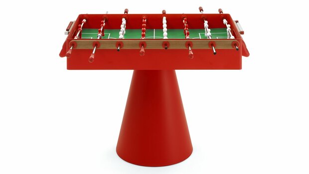 FAS Ciclope Voetbaltafel outdoor doorlopende stangen rood