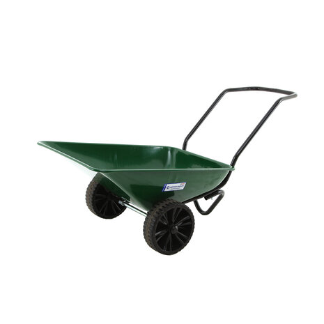 H&ouml;rby Bruk tuin kruiwagen dubbel wiel donkergroen