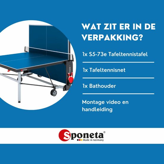 Sponeta S5-73e Tafeltennistafel outdoor blauw