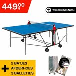 Voordeelpakket Sponeta S1-43e Tafeltennistafel outdoor blauw Voordeelpakket Sponeta S1-43e Tafeltennistafel outdoor blauw