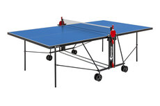 Sponeta S1-43e Tafeltennistafel Outdoor blauw Compact inklapbaar Sponeta S1-43e Tafeltennistafel Outdoor blauw Compact inklapbaar