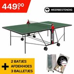 Voordeelpakket Sponeta S1-42e Tafeltennistafel outdoor groen Voordeelpakket Sponeta S1-42e Tafeltennistafel outdoor groen